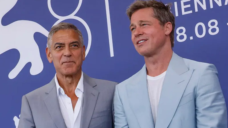 George Clooney and Brad Pitt