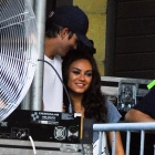 Ashton and Mila Backstage