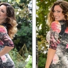  Kelly Brook in flattering floral mini-dress