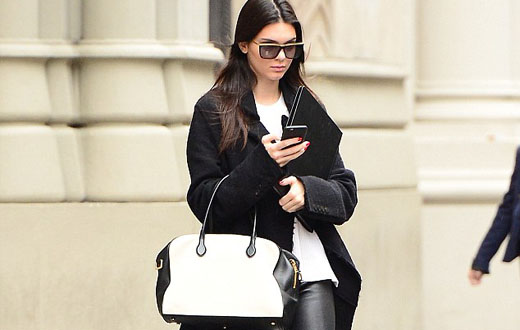 Kendall Jenner looks leggy in leather Pants