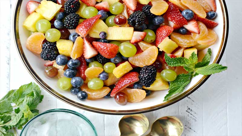  Honey Lime Rainbow Fruit Salad