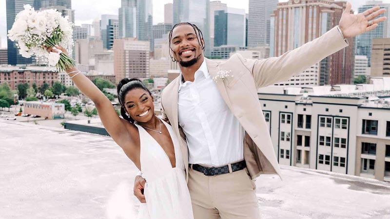 Simone Biles and Jonathan Owens